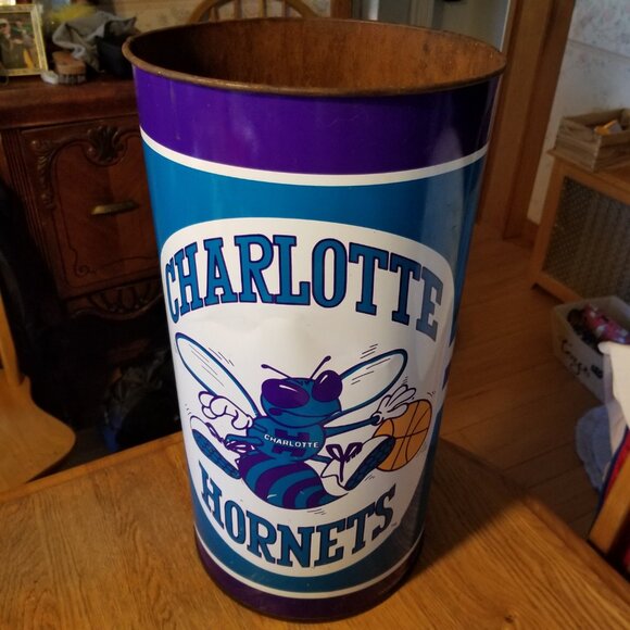 Vintage Charlotte Hornets trash bin P&K productions 1992 Rare